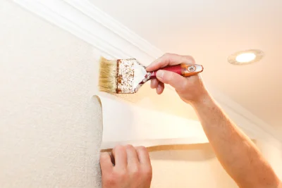 Pose de papier peint à Canteloup — revêtements muraux et toiles de verre